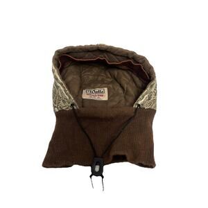 VTG Walls Blizzard Pruf Insulated Apparel Camo Drawstring Hat Hood USA OSFA